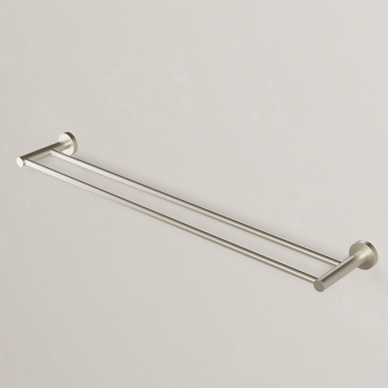 Ovia Milan 750mm Double Towel Rail in Brushed Nickel (2/5)