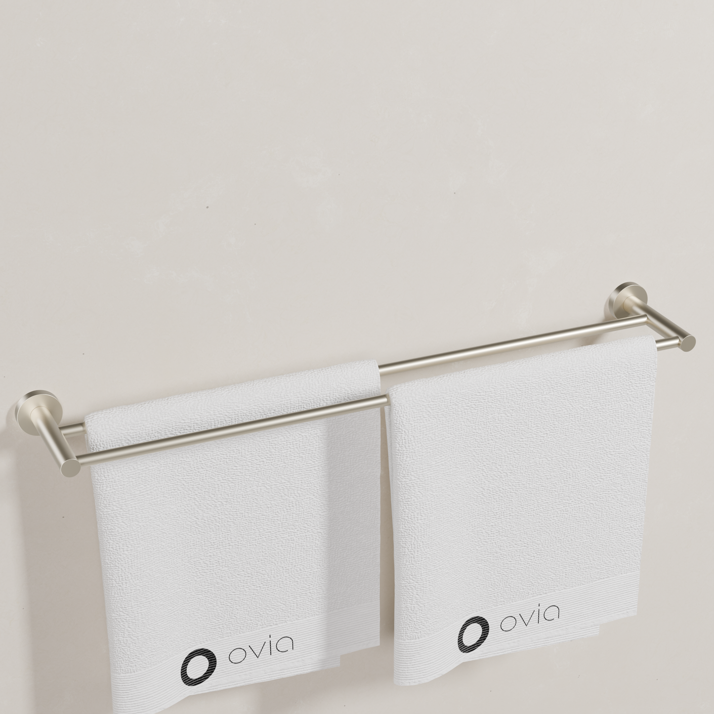 Ovia Milan 750mm Double Towel Rail in Brushed Nickel (4/5)