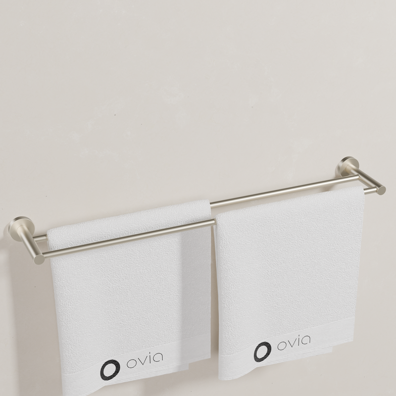 Ovia Milan 750mm Double Towel Rail in Brushed Nickel (4/5)
