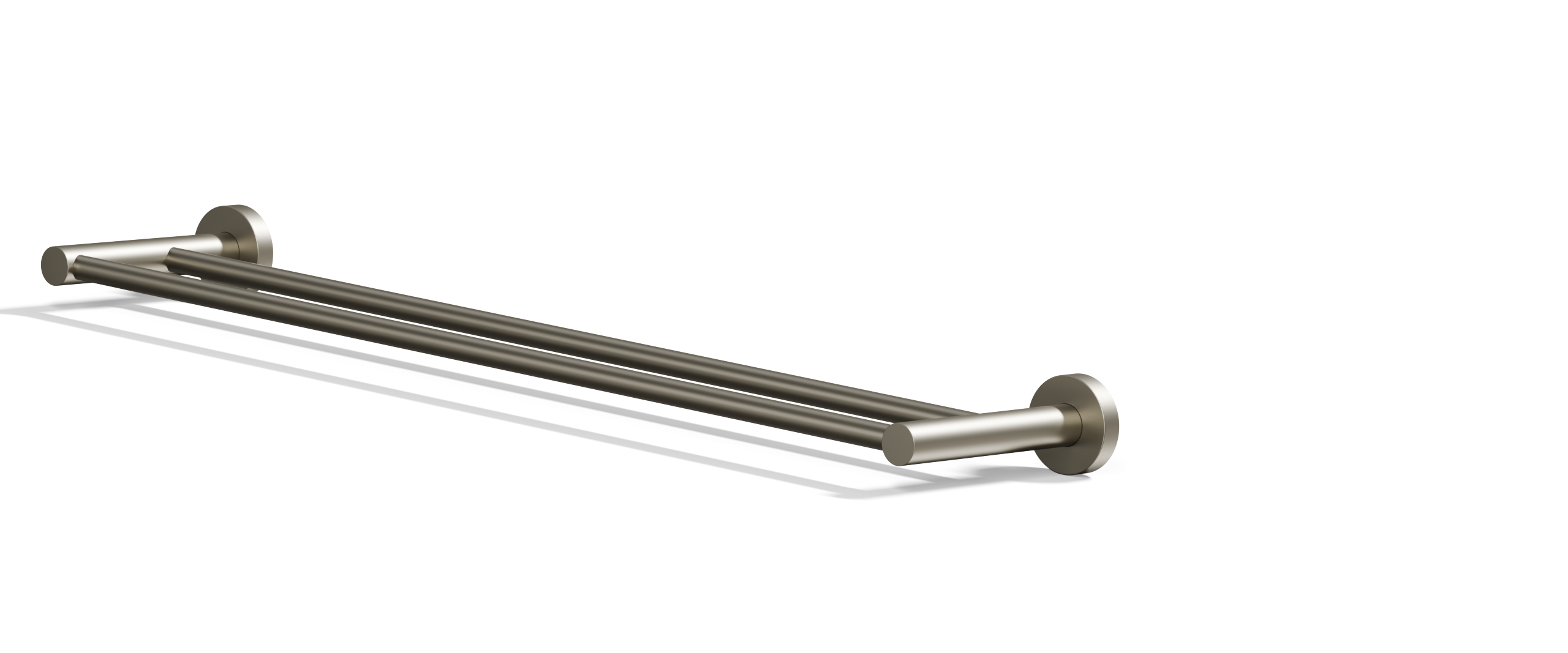 Ovia Milan 750 Double Towel Rail Brushed Nickel — detail