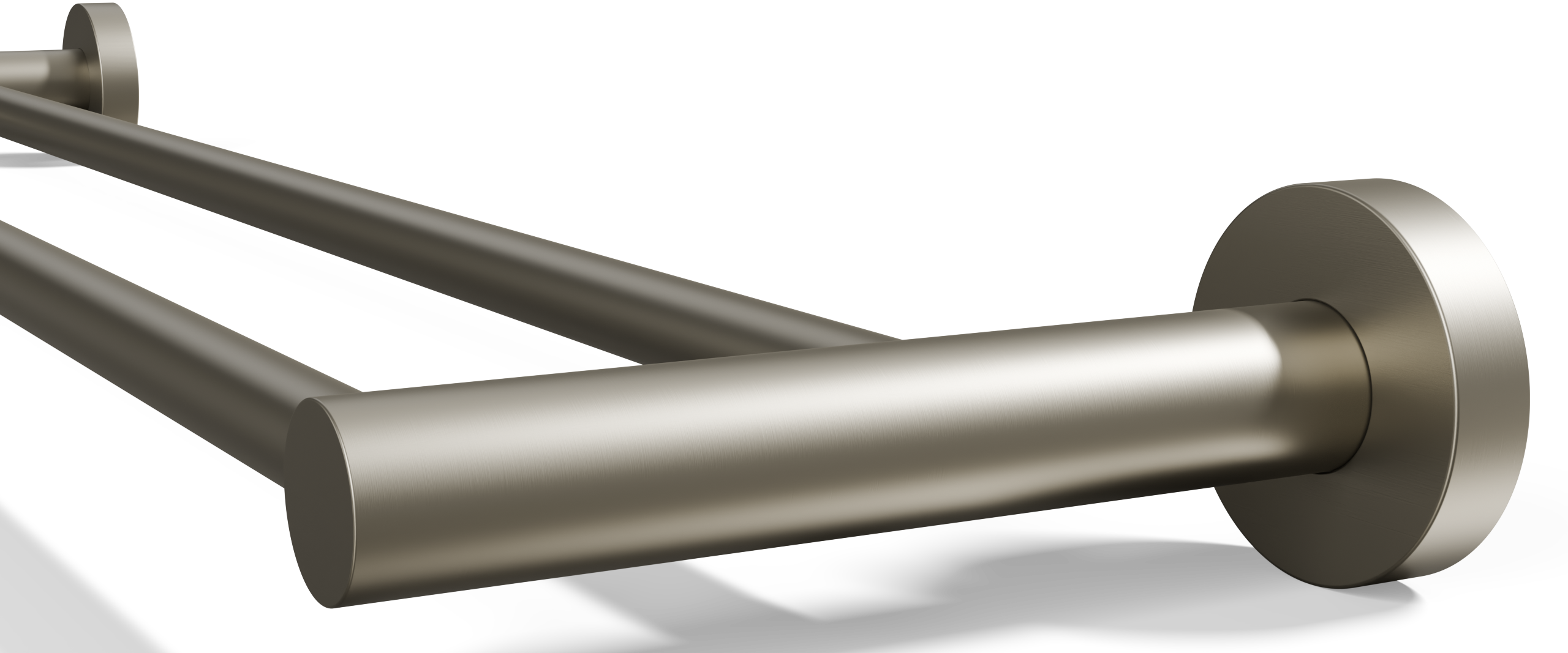 Ovia Milan 750 Double Towel Rail Brushed Nickel — material