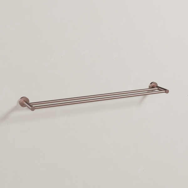 Ovia Milan 750 Double Towel Rail Champagne