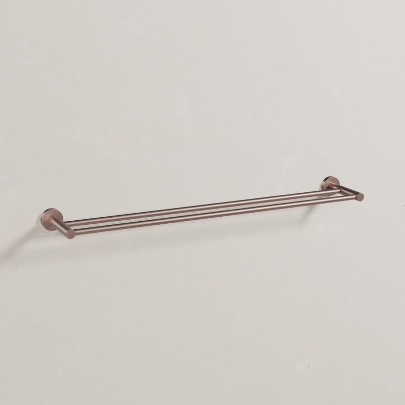 Ovia Milan 750mm Double Towel Rail in Champagne (1/5)