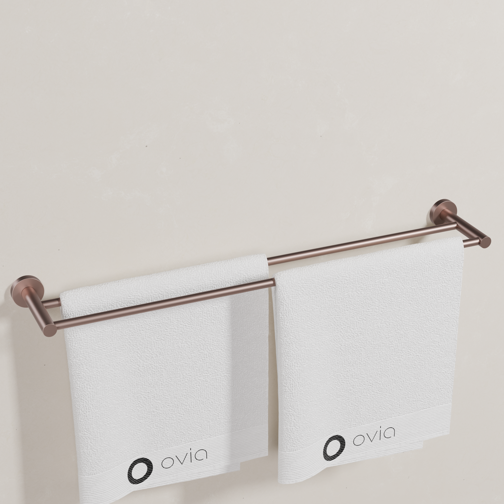 Ovia Milan 750mm Double Towel Rail in Champagne (4/5)