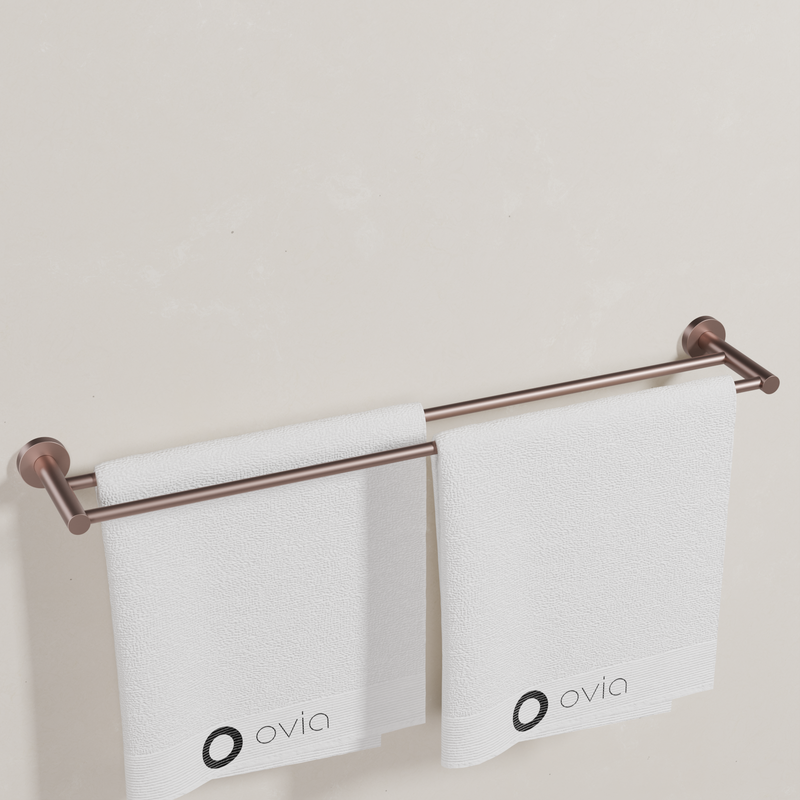 Ovia Milan 750mm Double Towel Rail in Champagne (4/5)