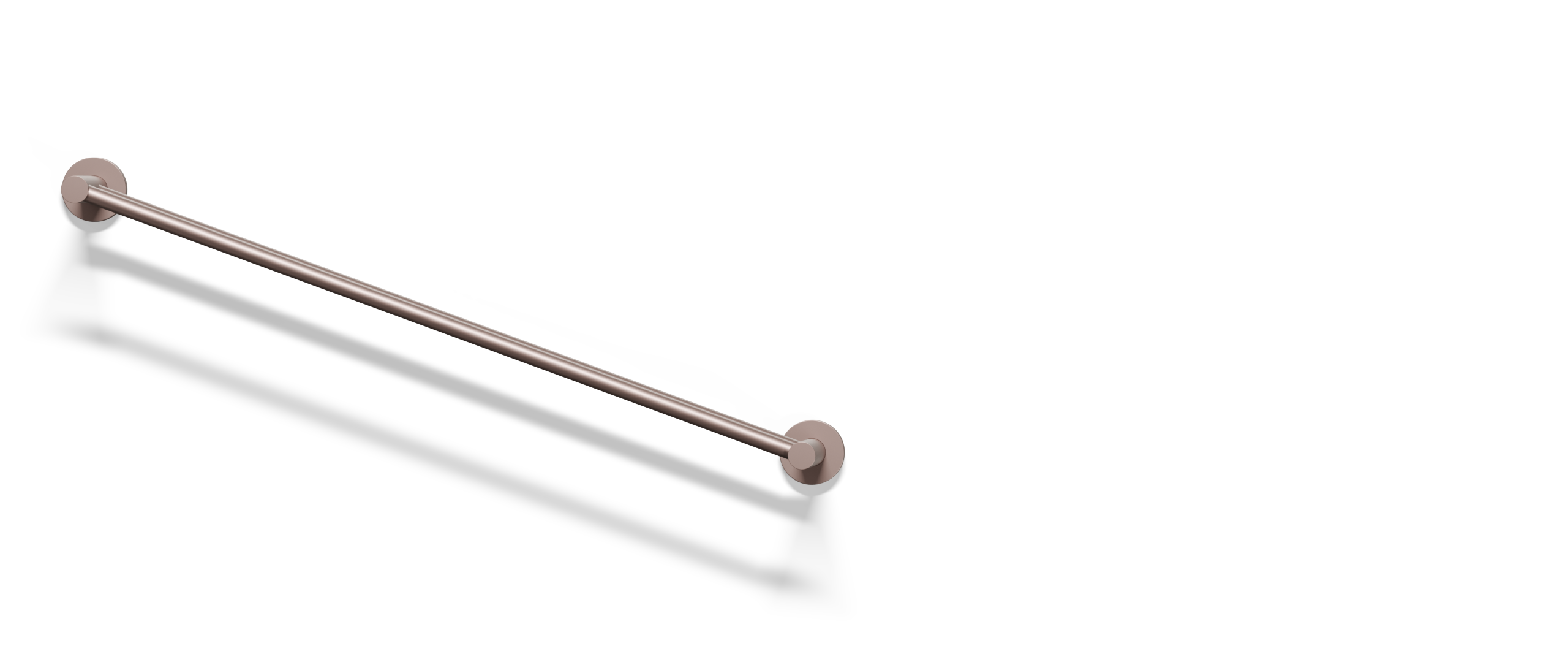 Ovia Milan 750 Double Towel Rail Champagne — full system