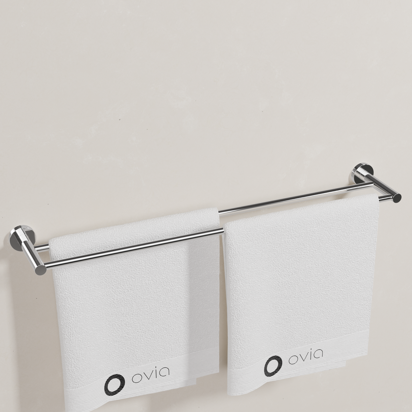 Ovia Milan 750mm Double Towel Rail in Chrome (4/5)