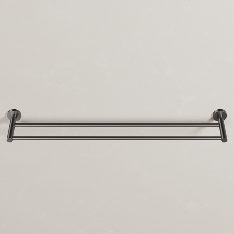 Ovia Milan 750mm Double Towel Rail in Gun Metal (3/5)