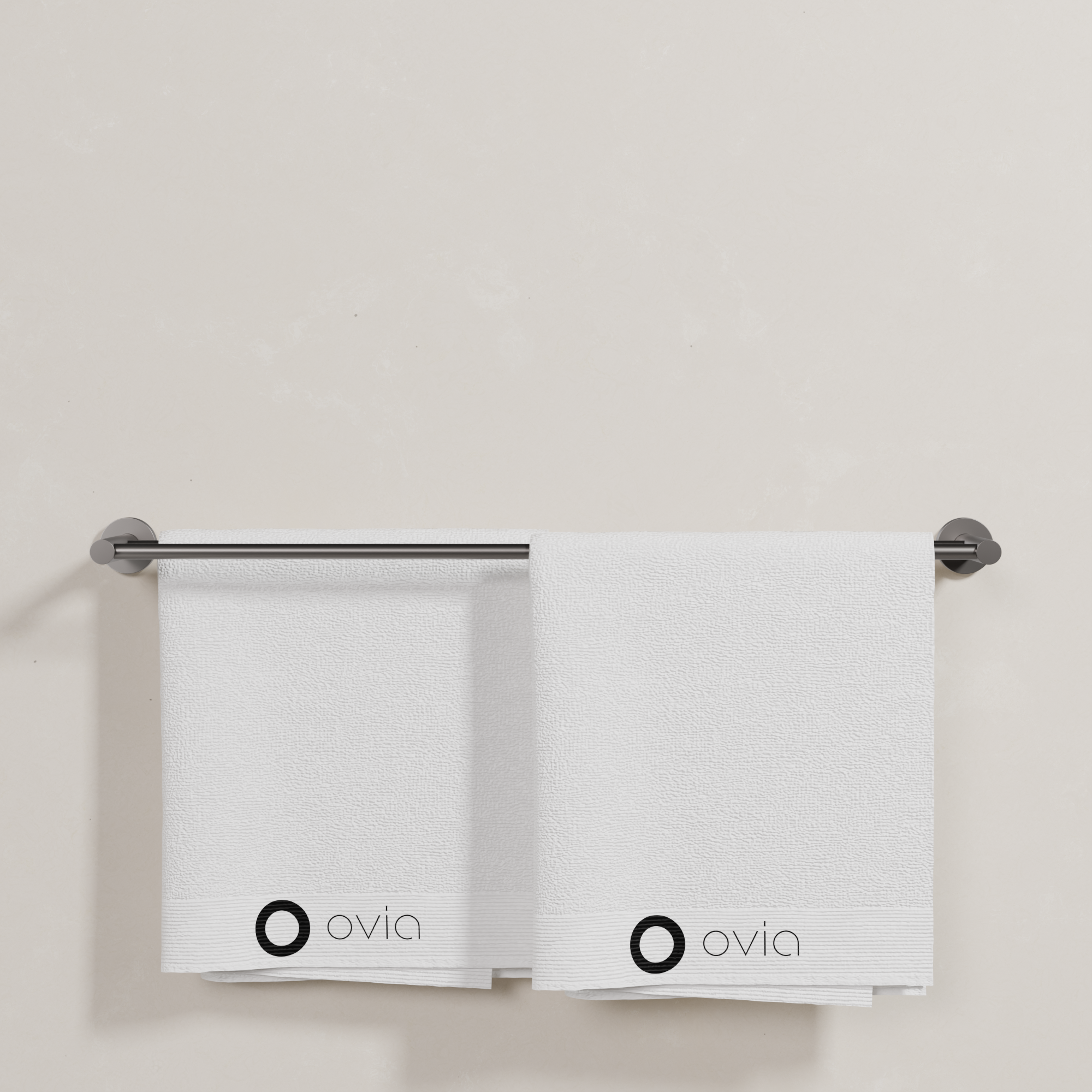 Ovia Milan 750mm Double Towel Rail in Gun Metal (5/5)