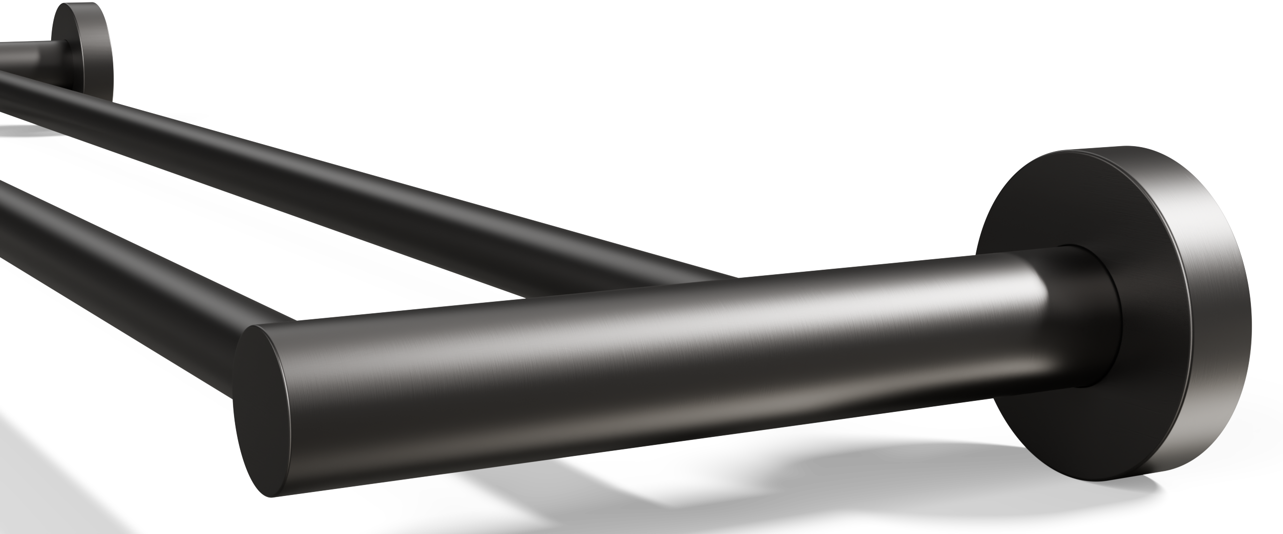 Ovia Milan 750 Double Towel Rail Gun Metal — material