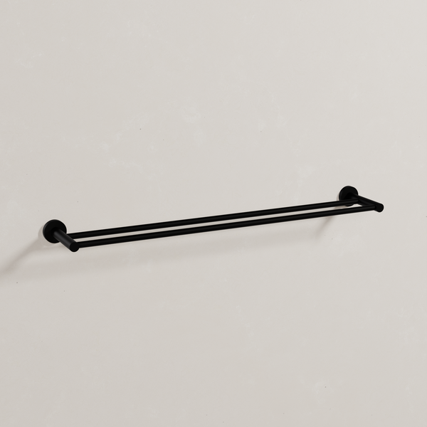 Ovia Milan 750 Double Towel Rail Matte Black
