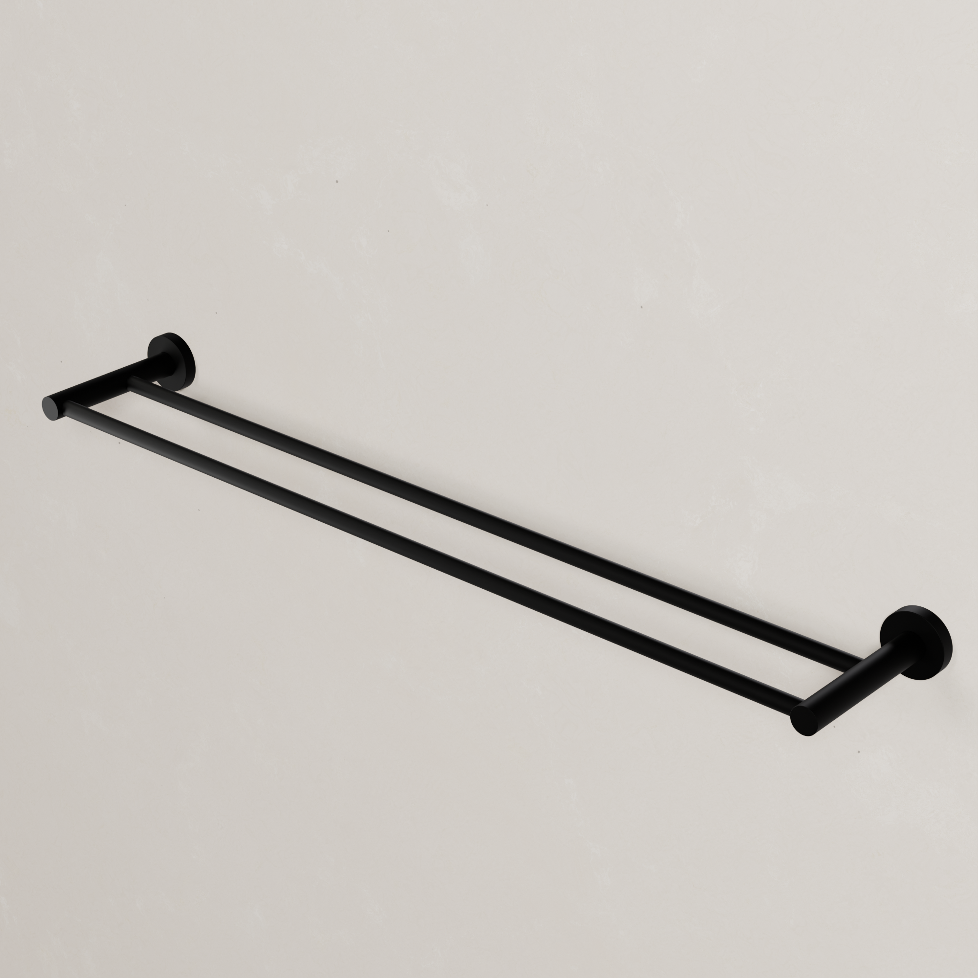Ovia Milan 750mm Double Towel Rail in Matte Black (2/5)