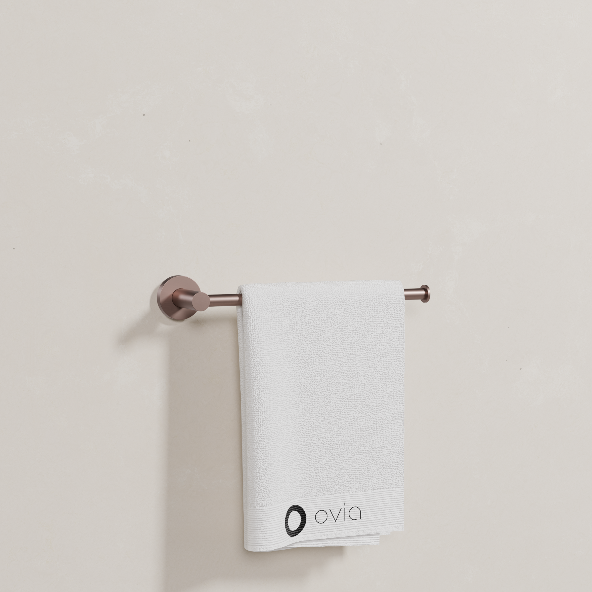 Ovia Milan Hand Towel Holder in Champagne (4/5)