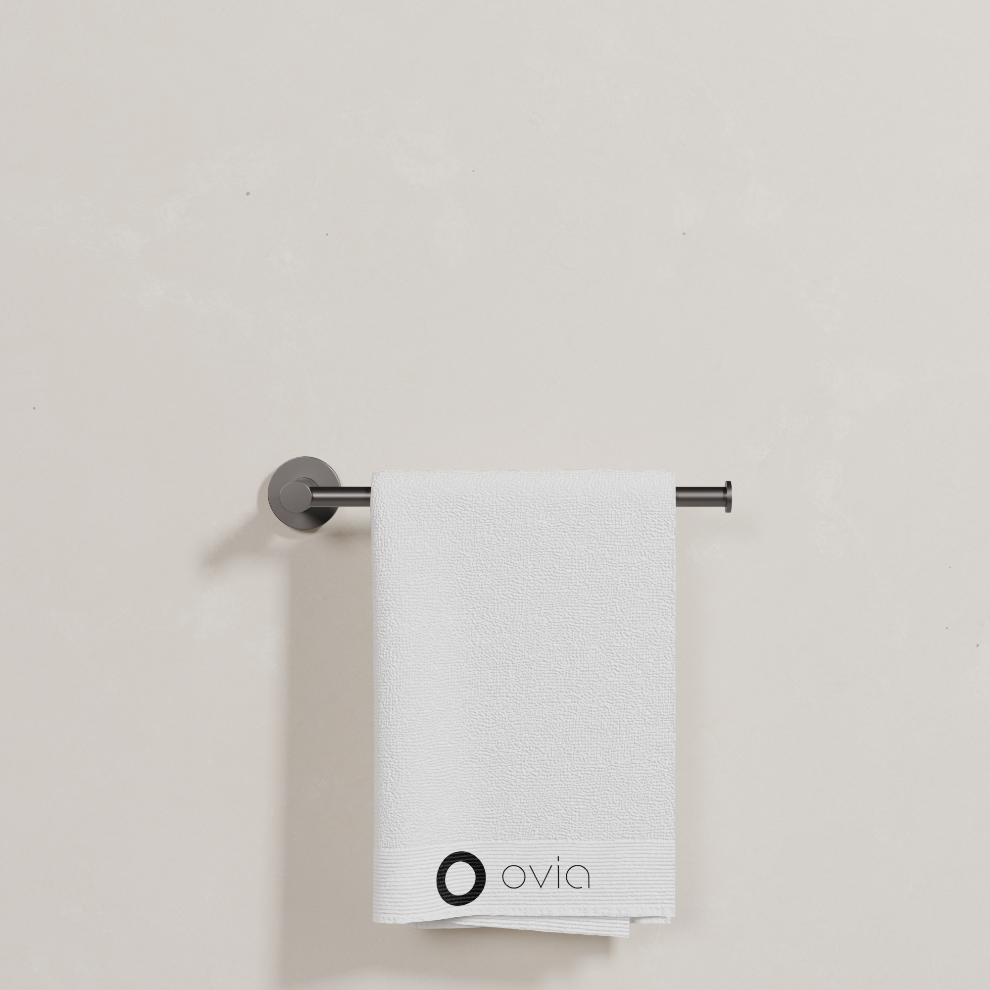 Ovia Milan Hand Towel Holder in Gun Metal (5/5)