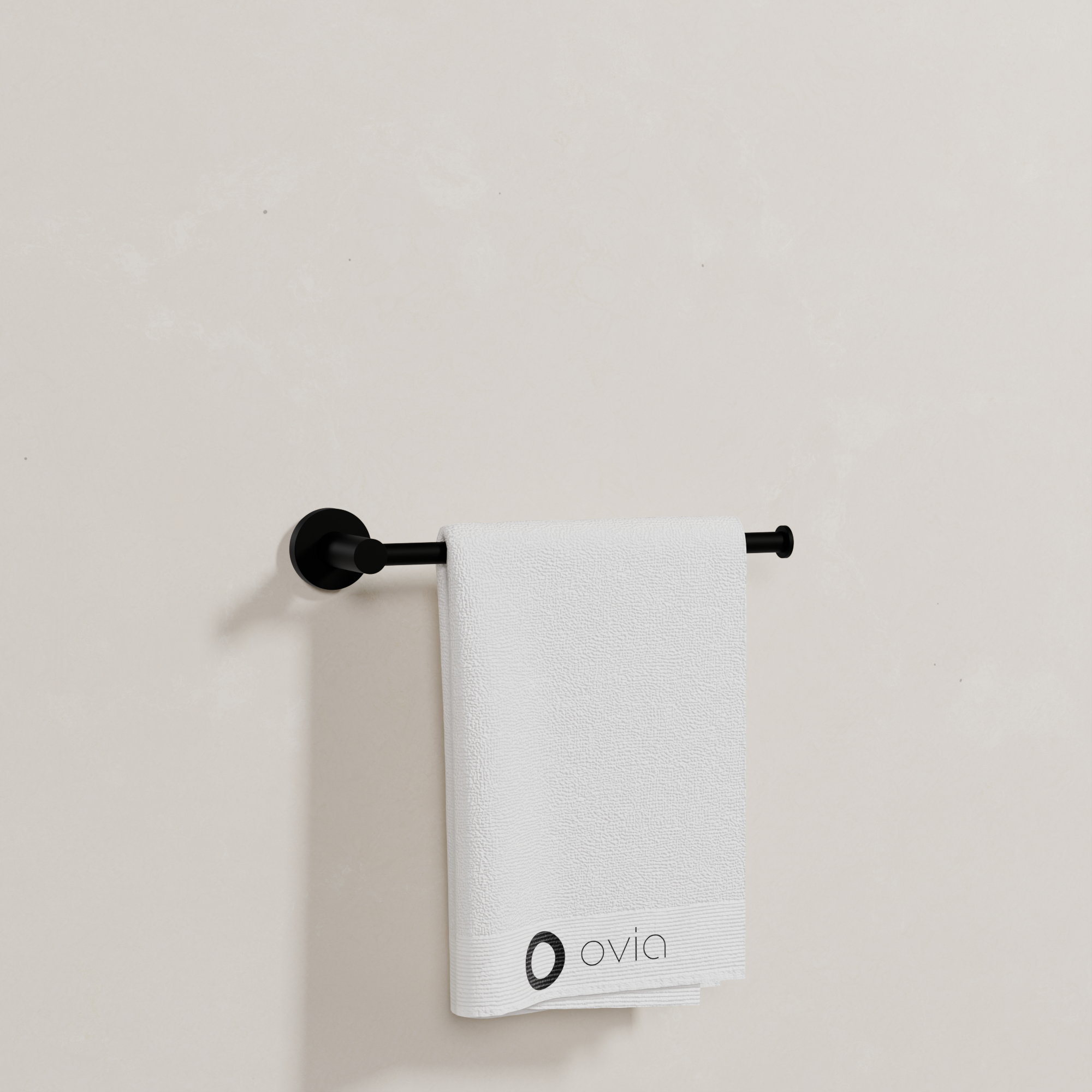Ovia Milan Hand Towel Holder in Matte Black (4/5)