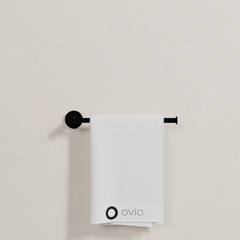 Ovia Milan Hand Towel Holder in Matte Black (5/5)