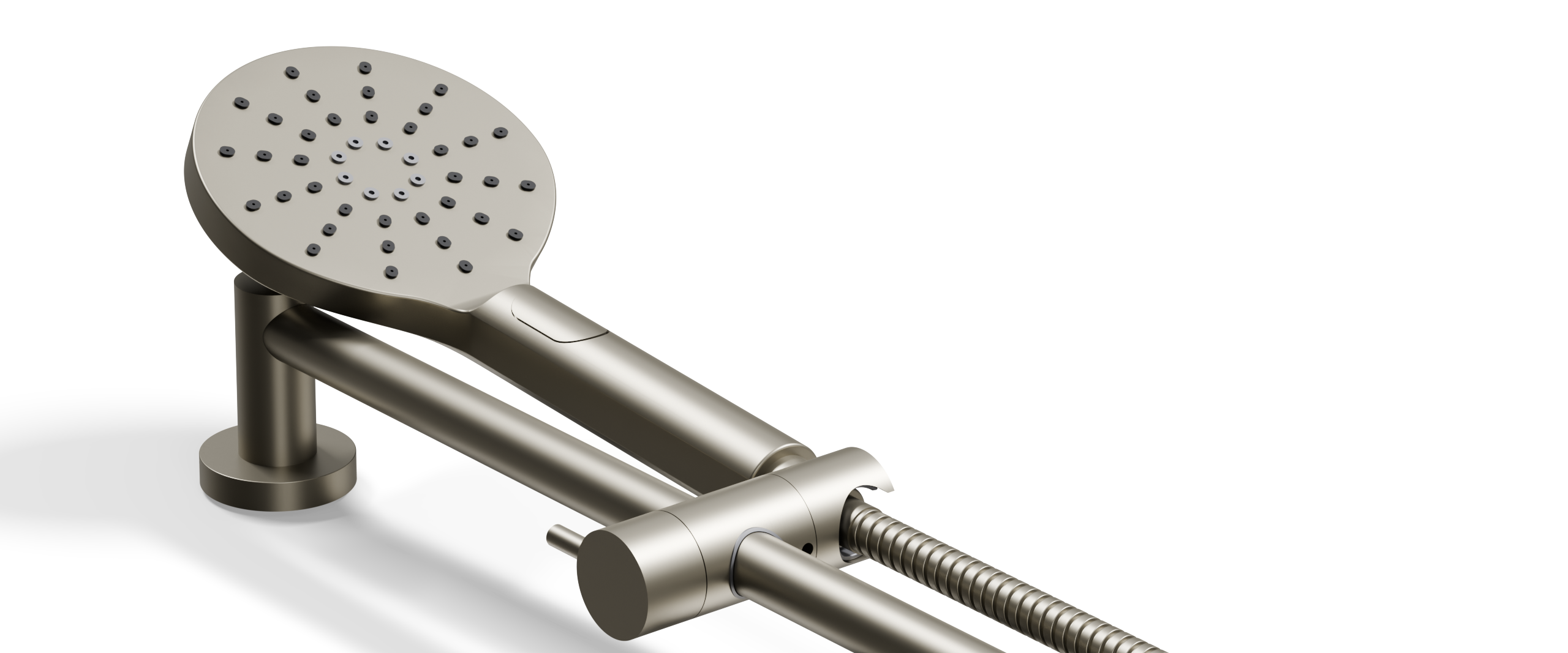 Ovia Milan Rail Shower Brushed Nickel — detail