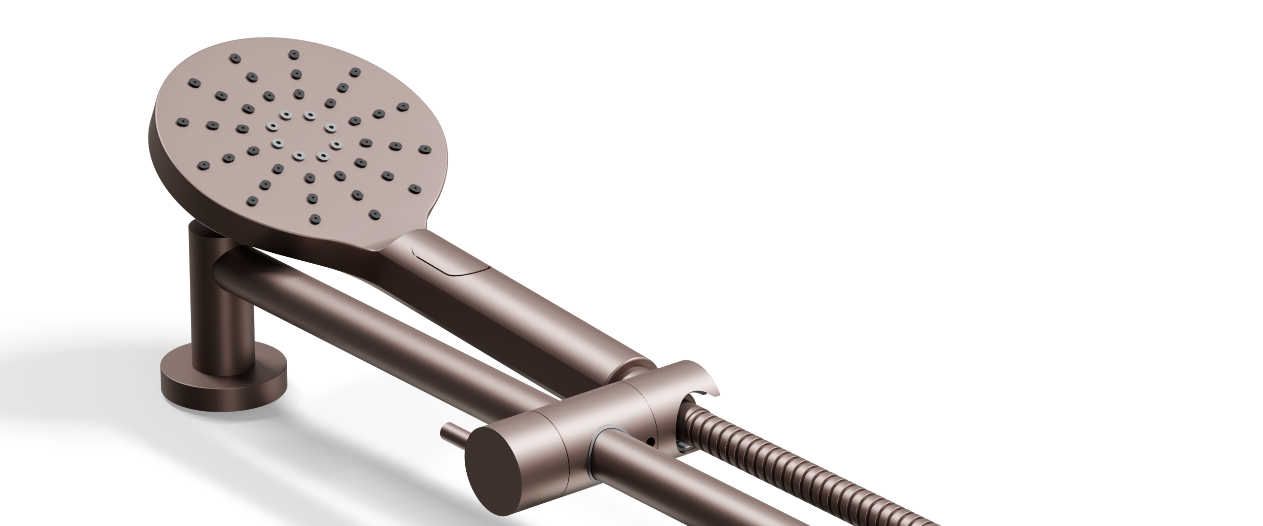 Ovia Milan Rail Shower Champagne — detail