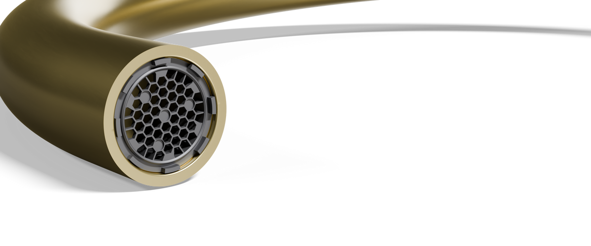 Ovia Milan Gooseneck Kitchen Mixer Brushed Gold — material
