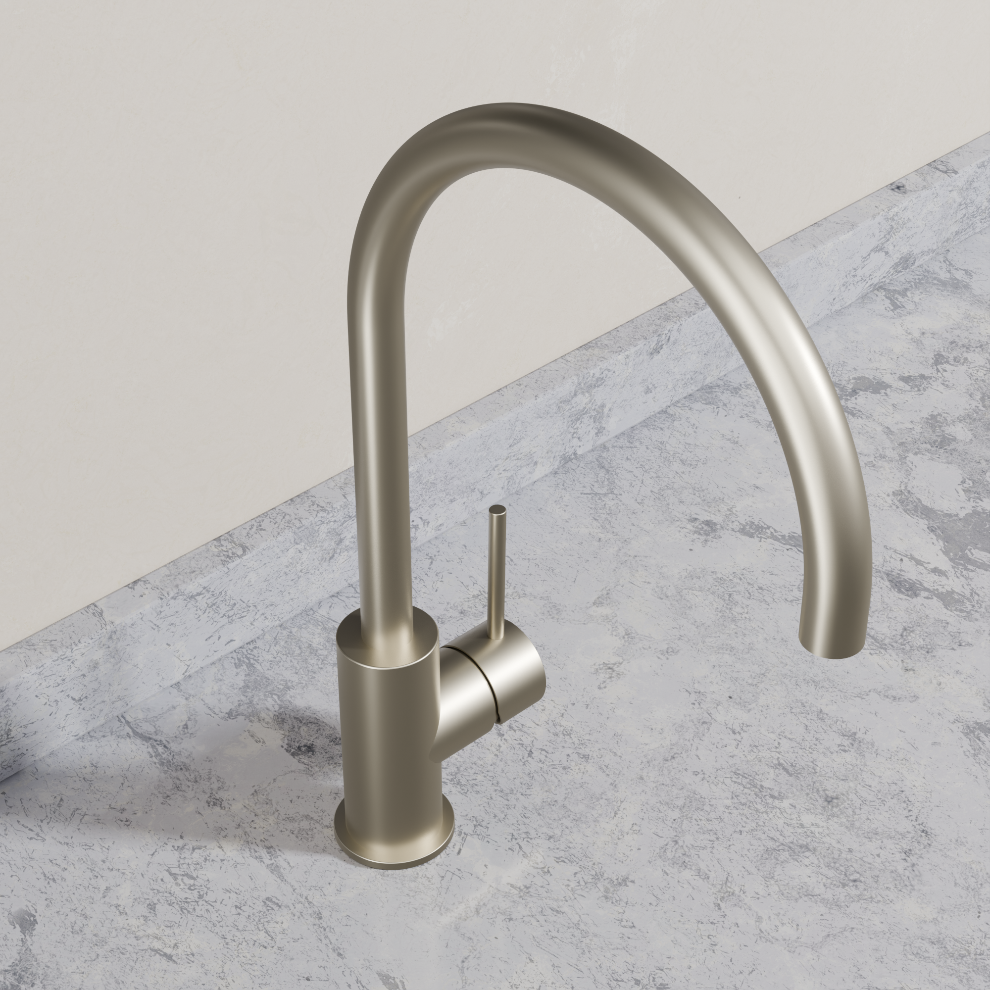 Ovia Milan Gooseneck Kitchen Mixer in Brushed Nickel (2/5)