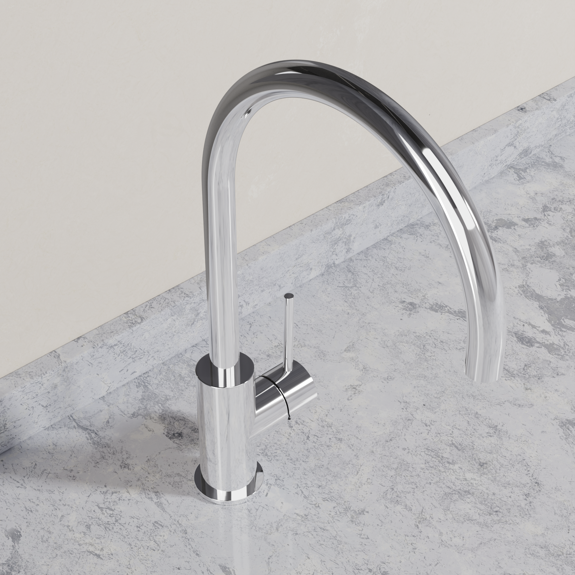 Ovia Milan Gooseneck Kitchen Mixer in Chrome (2/5)