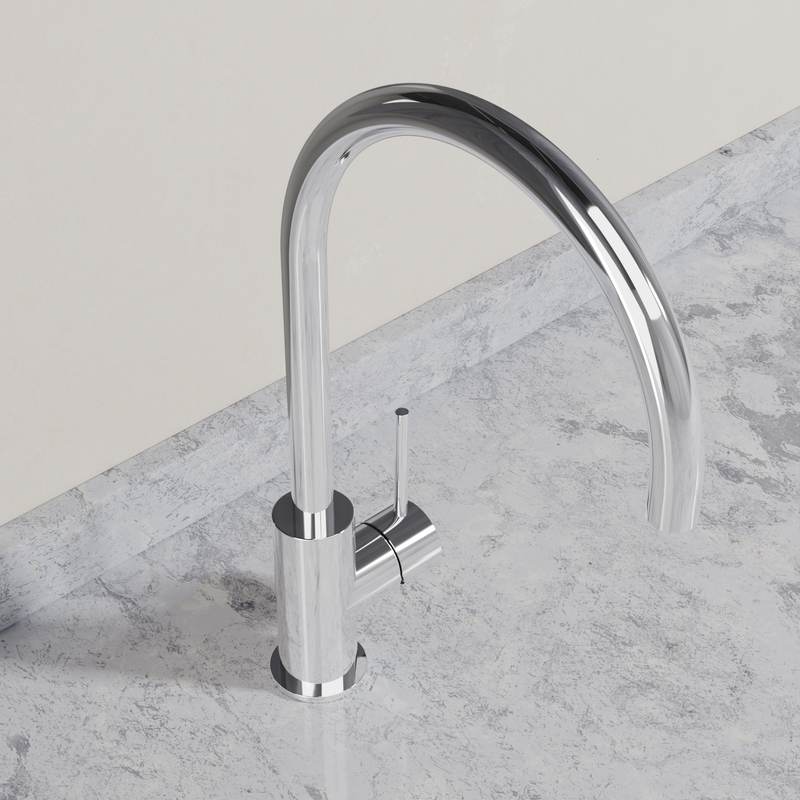 Ovia Milan Gooseneck Kitchen Mixer in Chrome (2/5)