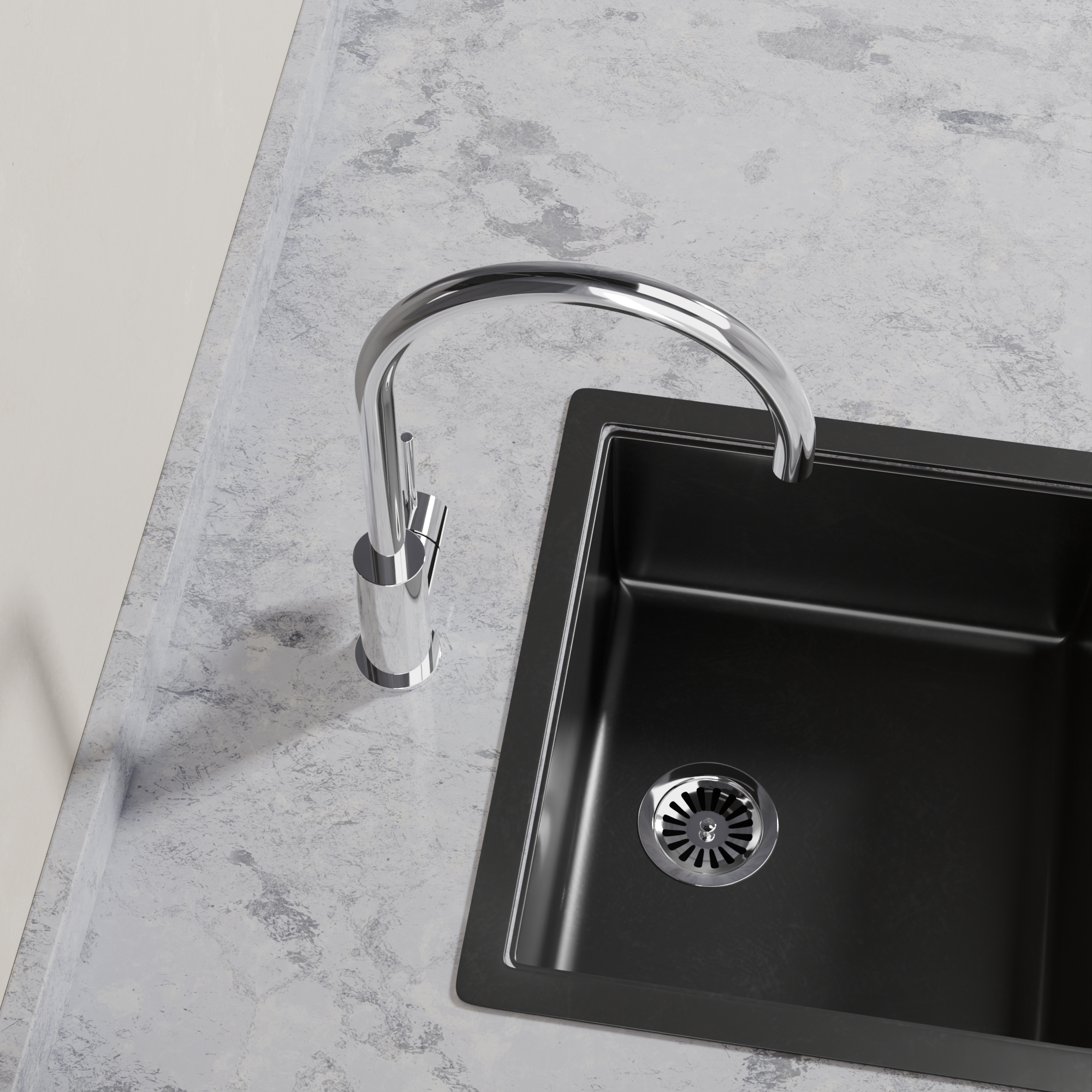Ovia Milan Gooseneck Kitchen Mixer in Chrome (4/5)