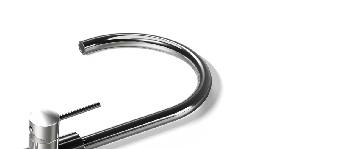 Ovia Milan Gooseneck Kitchen Mixer Chrome — detail