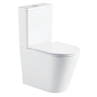 Ovia Rimless London Back-to-Wall Toilet Suite - Gloss White