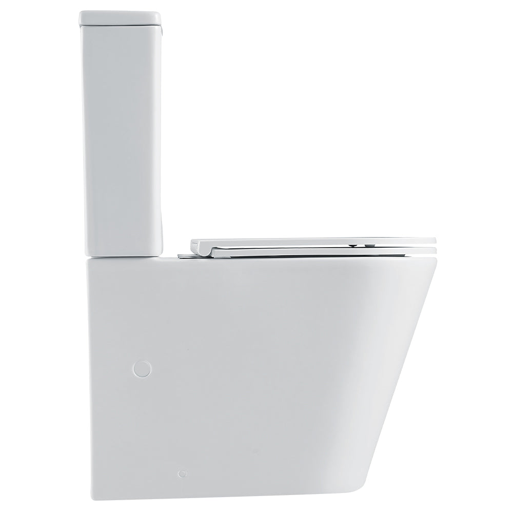 Ovia Rimless London Back-to-Wall Toilet Suite - Gloss White