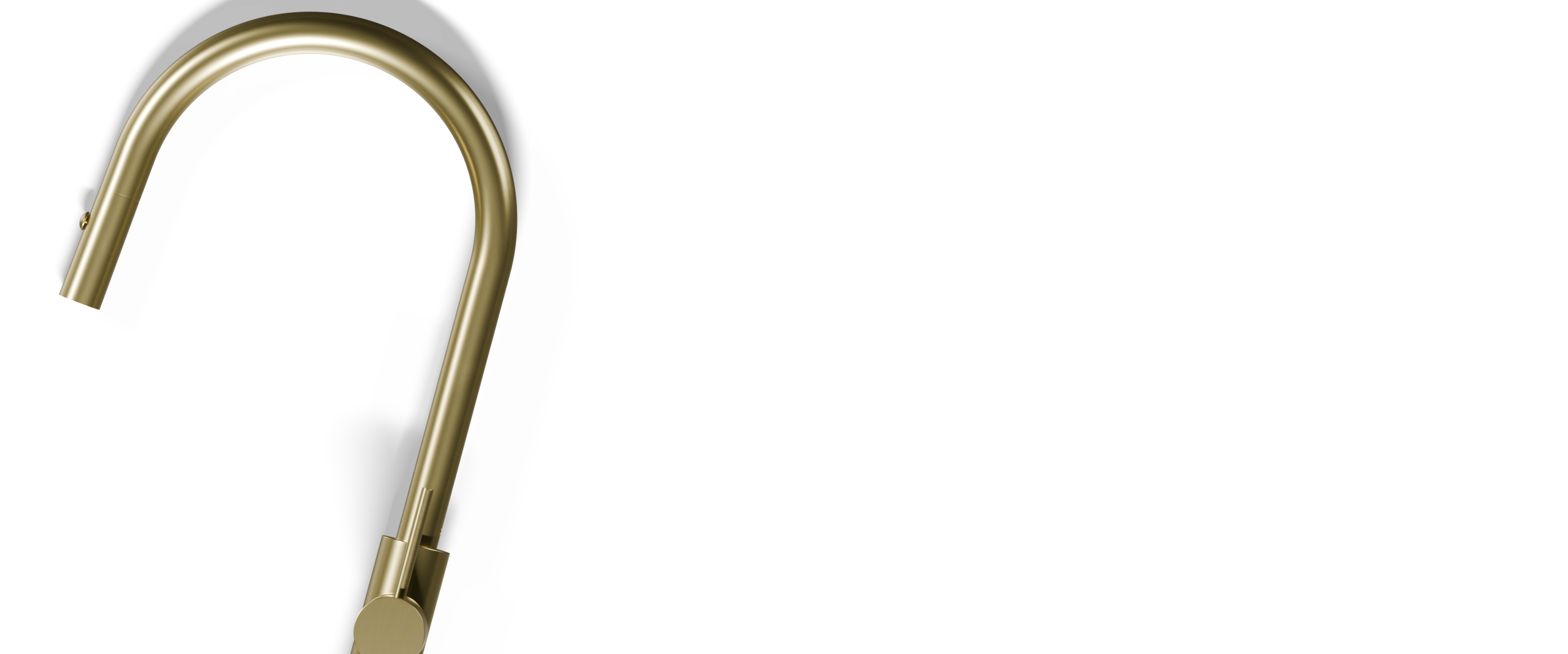 Ovia Milan Pull Out Kitchen Mixer Brushed Gold — full system