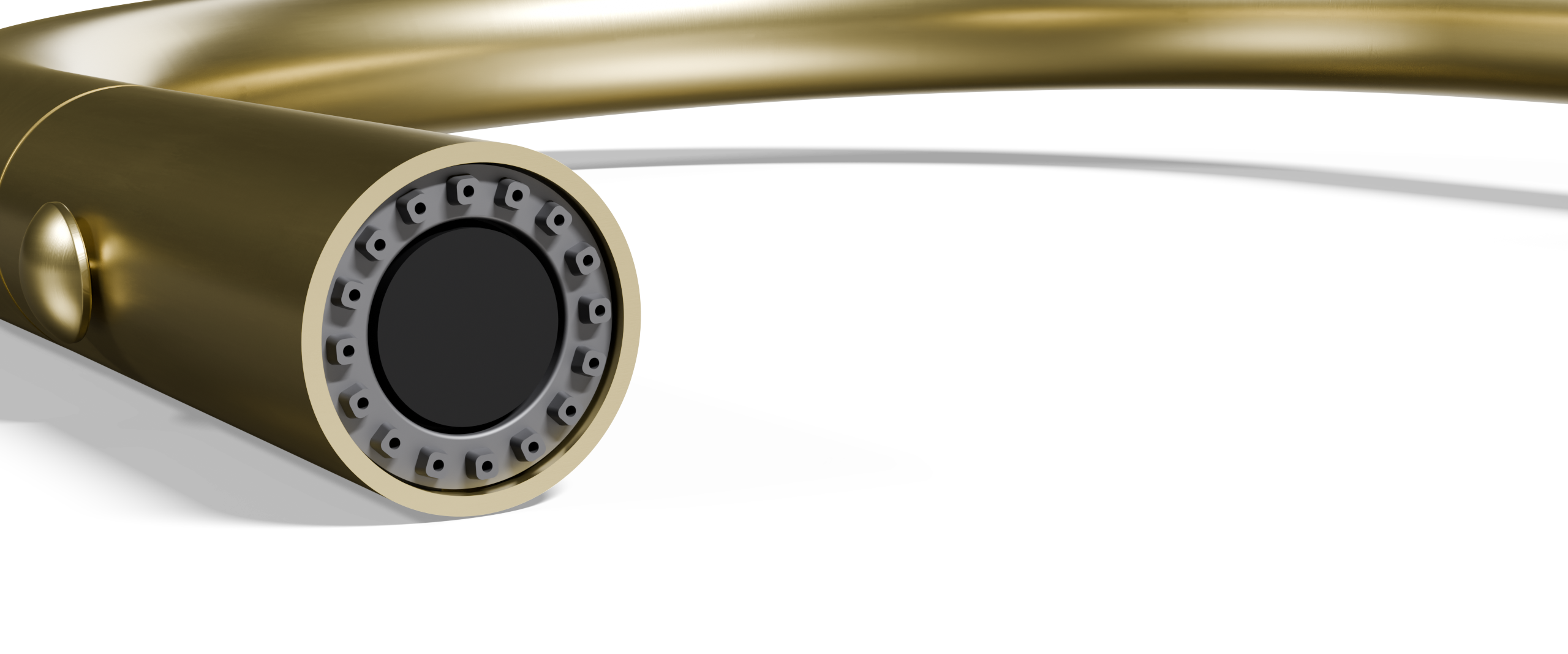 Ovia Milan Pull Out Kitchen Mixer Brushed Gold — material