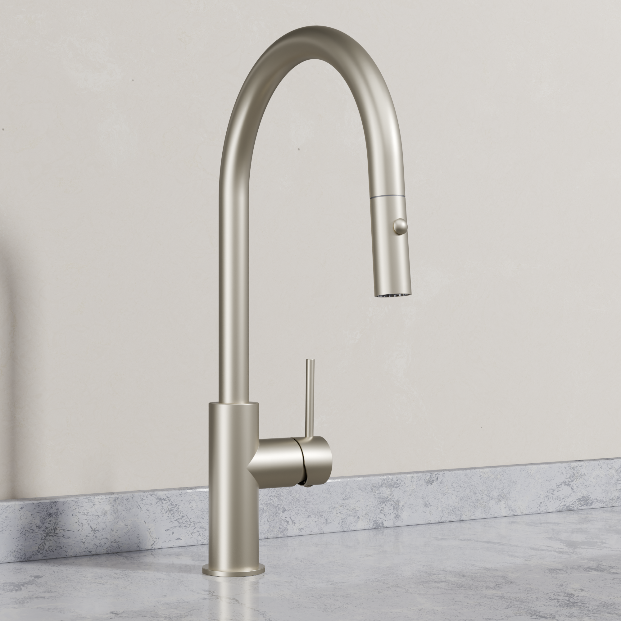Ovia Milan Pull-Out Kitchen Mixer in Brushed Nickel (1/5)