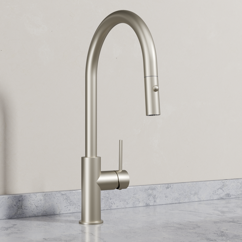 Ovia Milan Pull-Out Kitchen Mixer in Brushed Nickel (1/5)