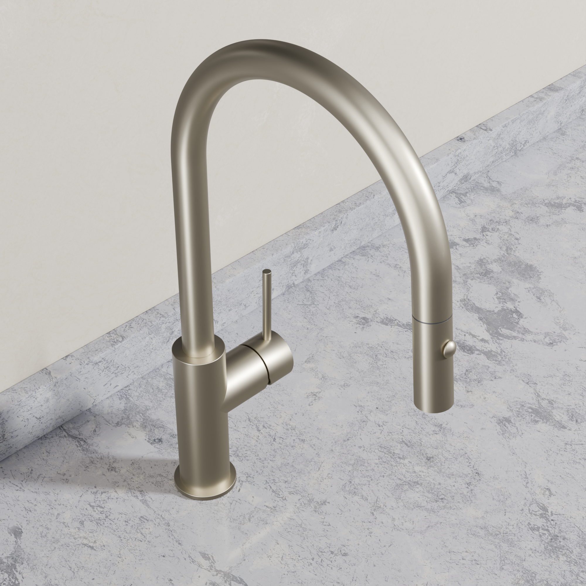 Ovia Milan Pull-Out Kitchen Mixer in Brushed Nickel (2/5)