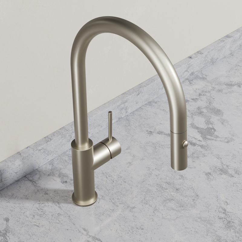 Ovia Milan Pull-Out Kitchen Mixer in Brushed Nickel (2/5)