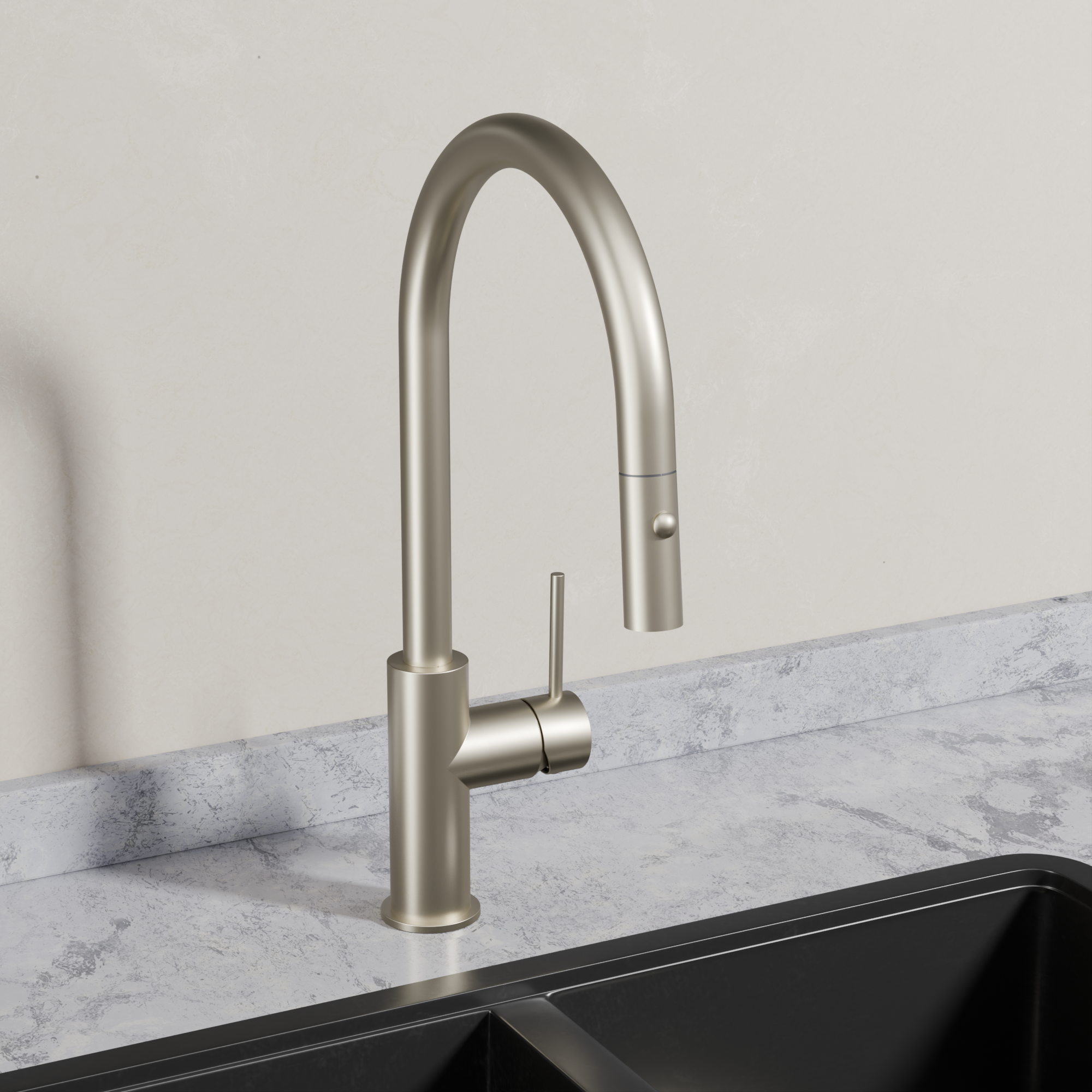 Ovia Milan Pull-Out Kitchen Mixer in Brushed Nickel (3/5)
