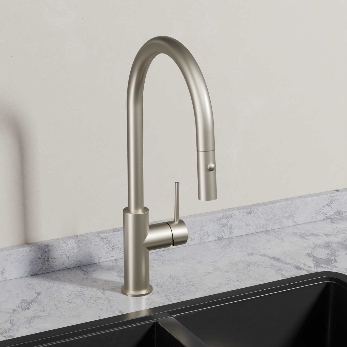 Ovia Milan Pull-Out Kitchen Mixer in Brushed Nickel (3/5)
