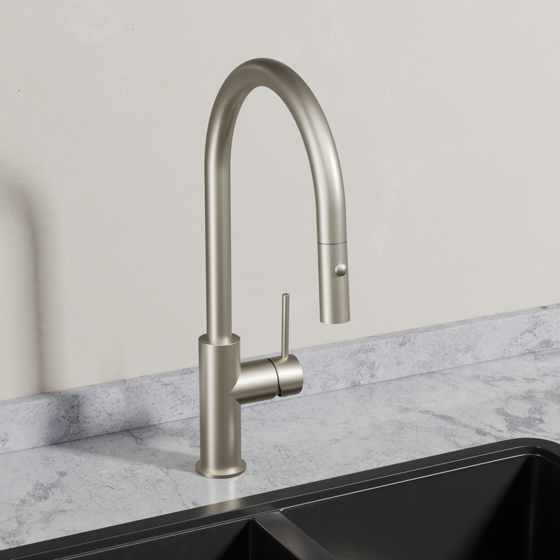 Ovia Milan Pull-Out Kitchen Mixer in Brushed Nickel (3/5)