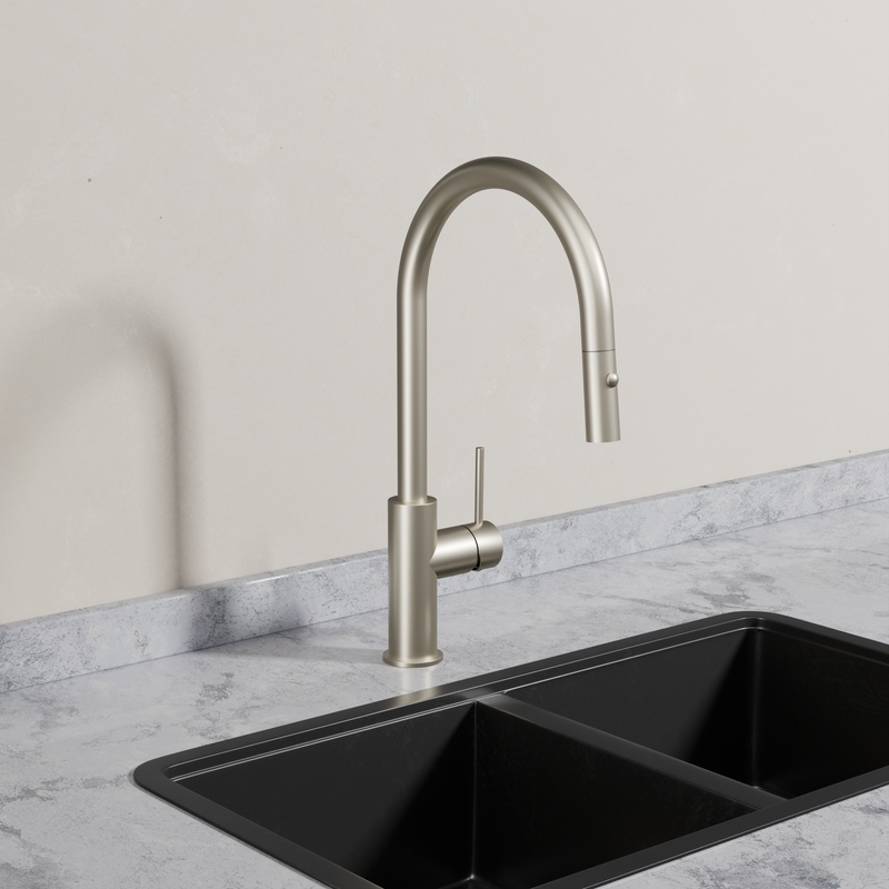 Ovia Milan Pull-Out Kitchen Mixer in Brushed Nickel (5/5)