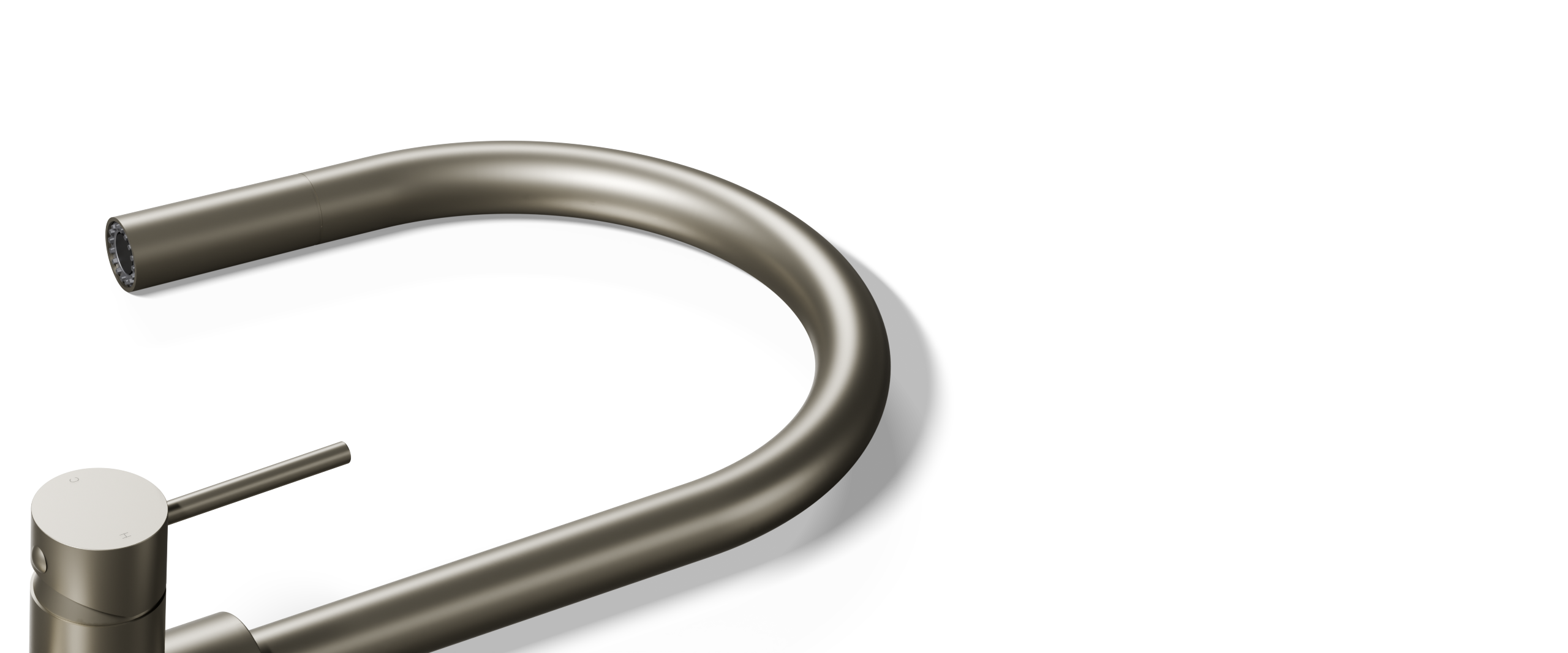 Ovia Milan Pull Out Kitchen Mixer Brushed Nickel — detail