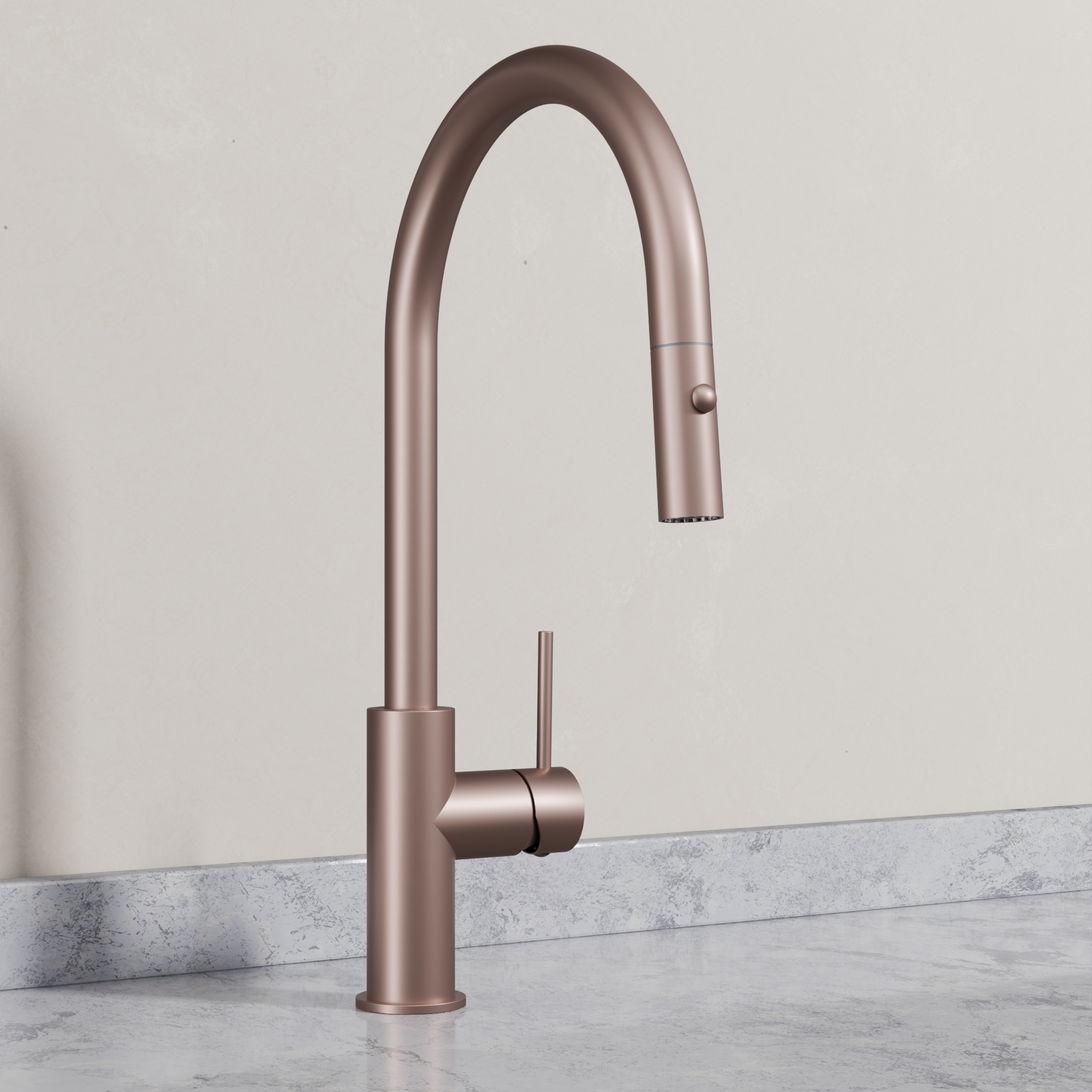 Ovia Milan Pull-Out Kitchen Mixer in Champagne (1/5)