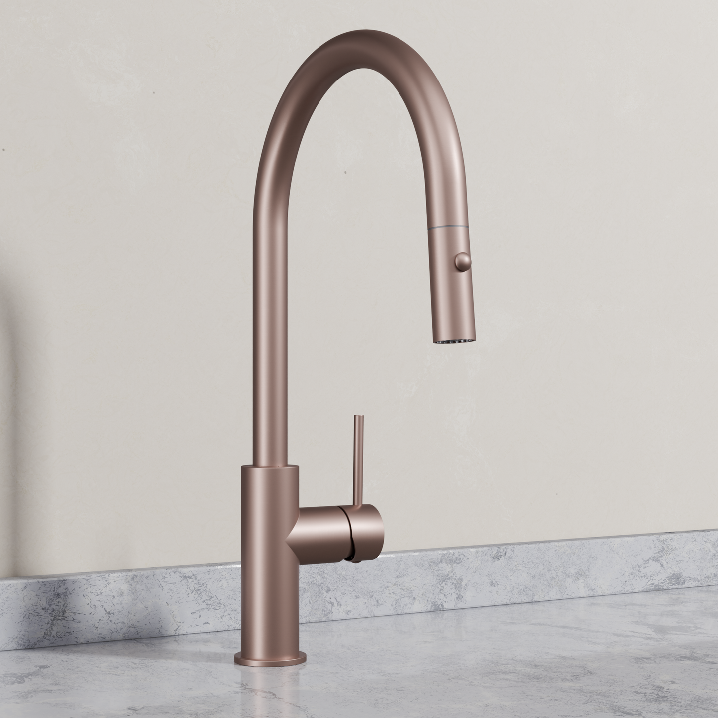 Ovia Milan Pull-Out Kitchen Mixer in Champagne (1/5)