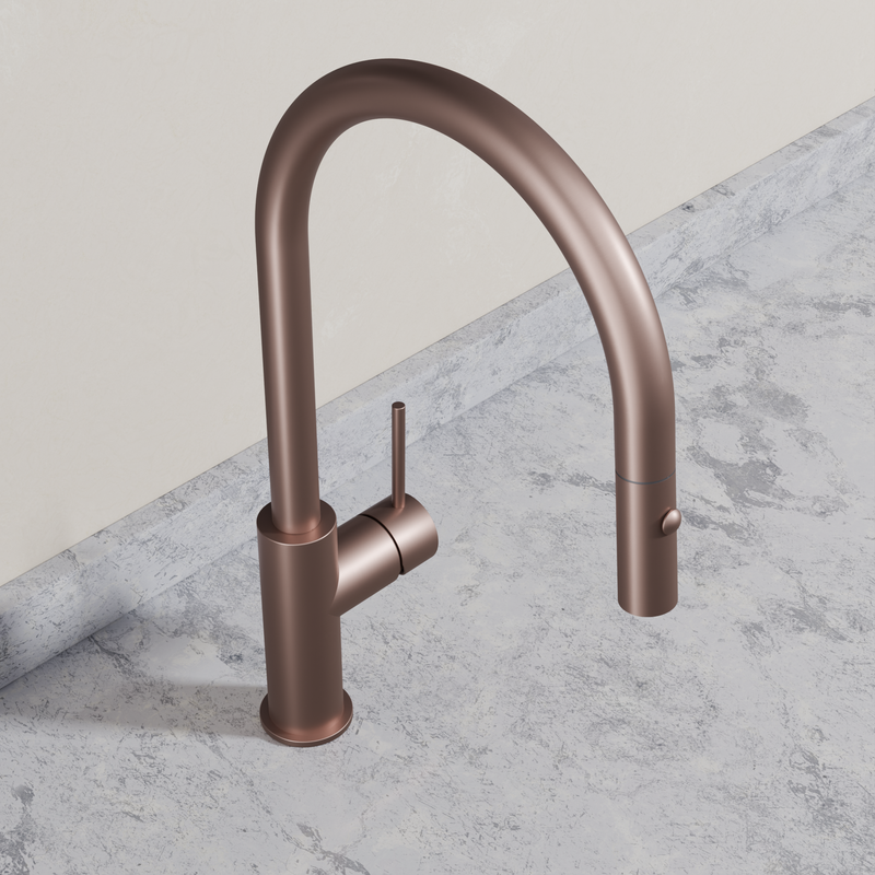 Ovia Milan Pull-Out Kitchen Mixer in Champagne (2/5)