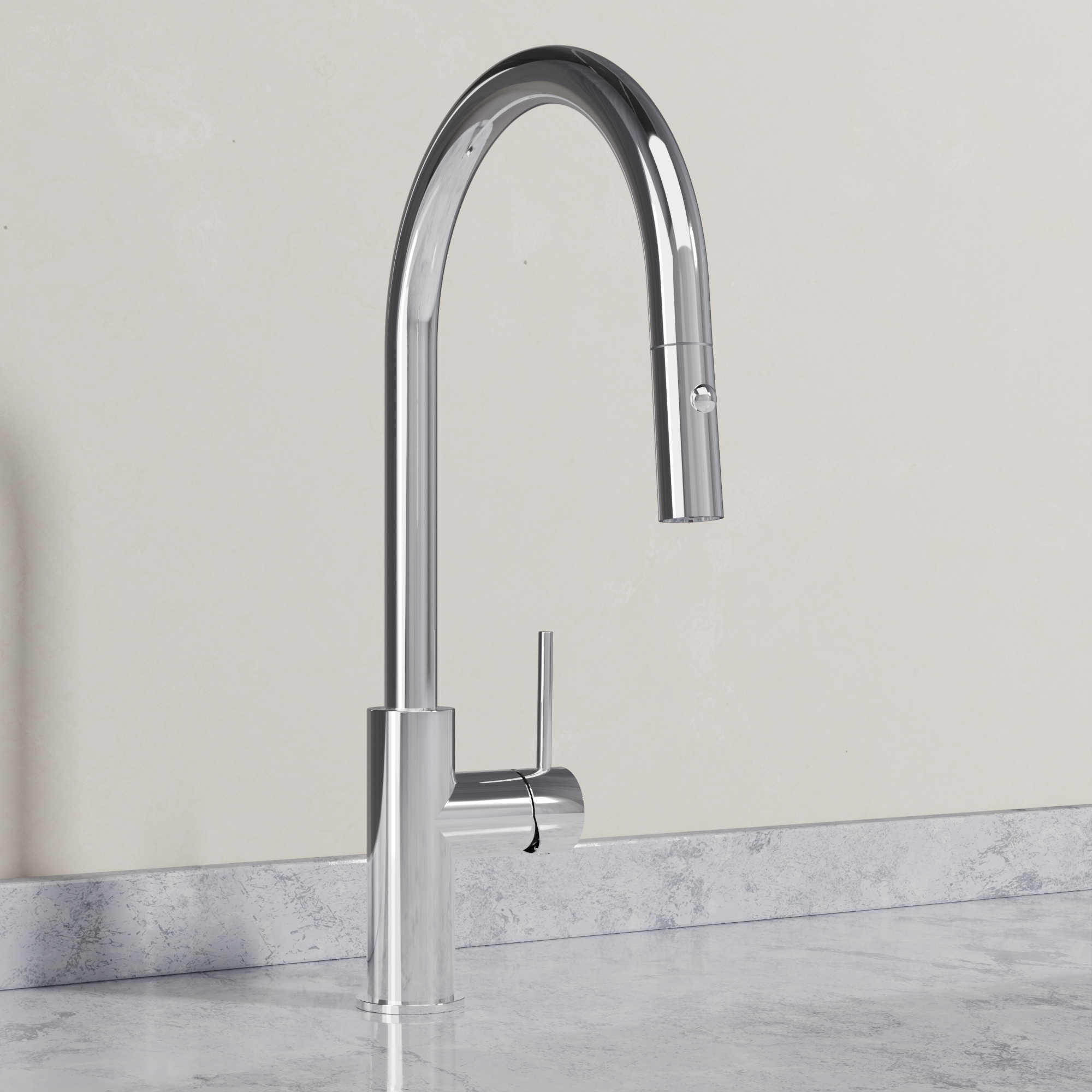 Ovia Milan Pull-Out Kitchen Mixer in Chrome (1/5)