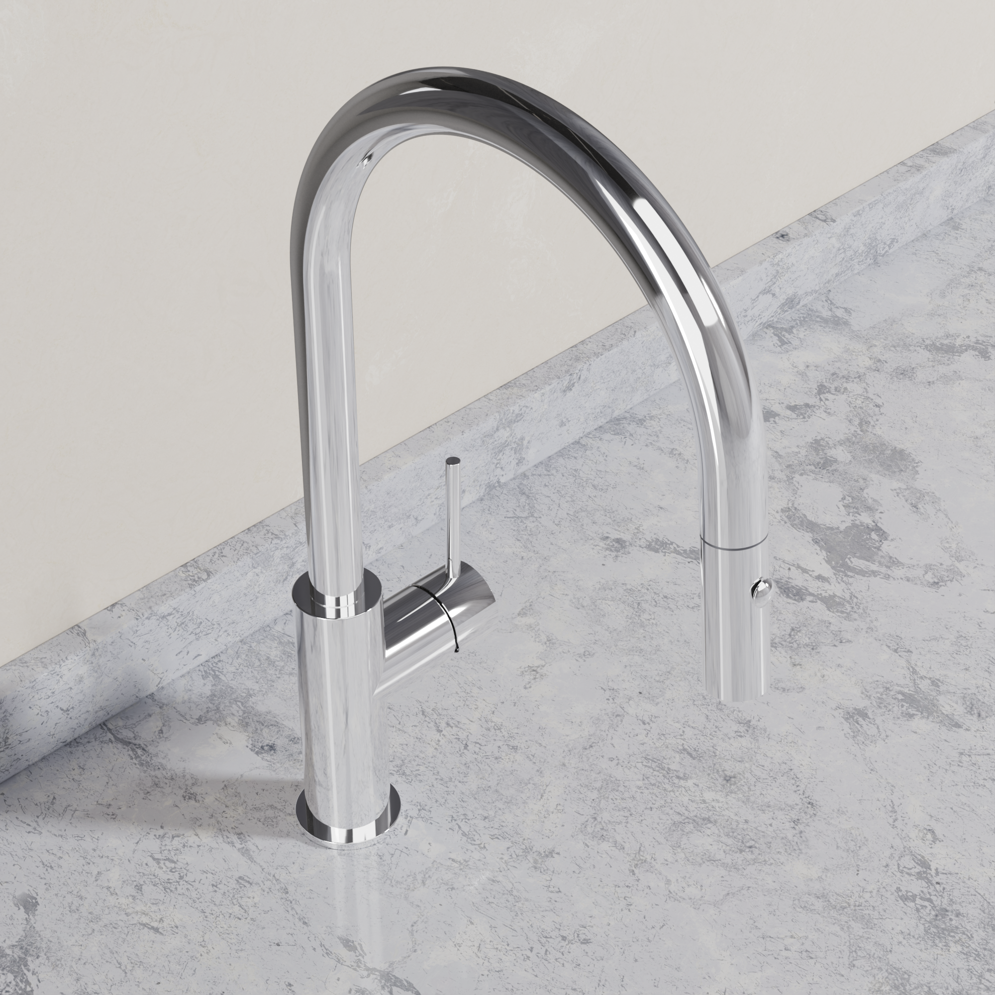 Ovia Milan Pull-Out Kitchen Mixer in Chrome (2/5)