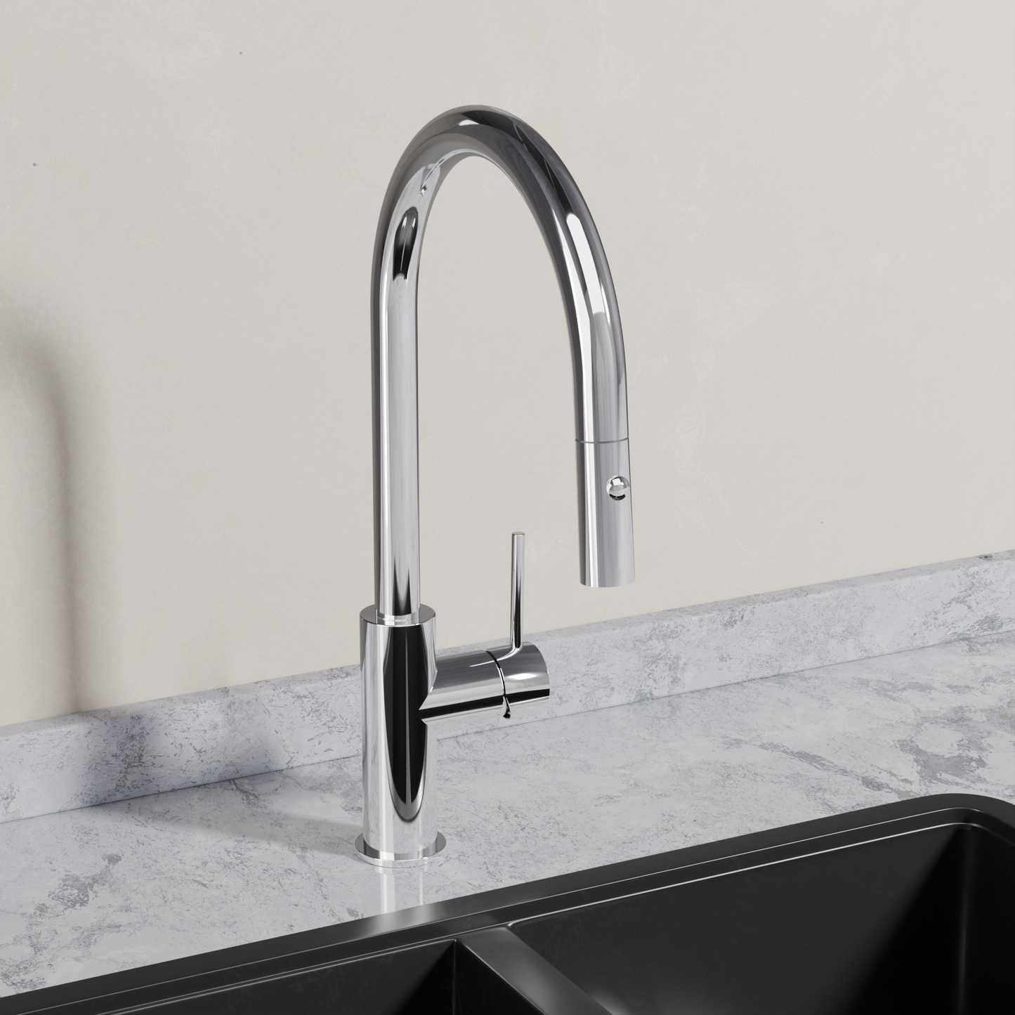 Ovia Milan Pull-Out Kitchen Mixer in Chrome (3/5)