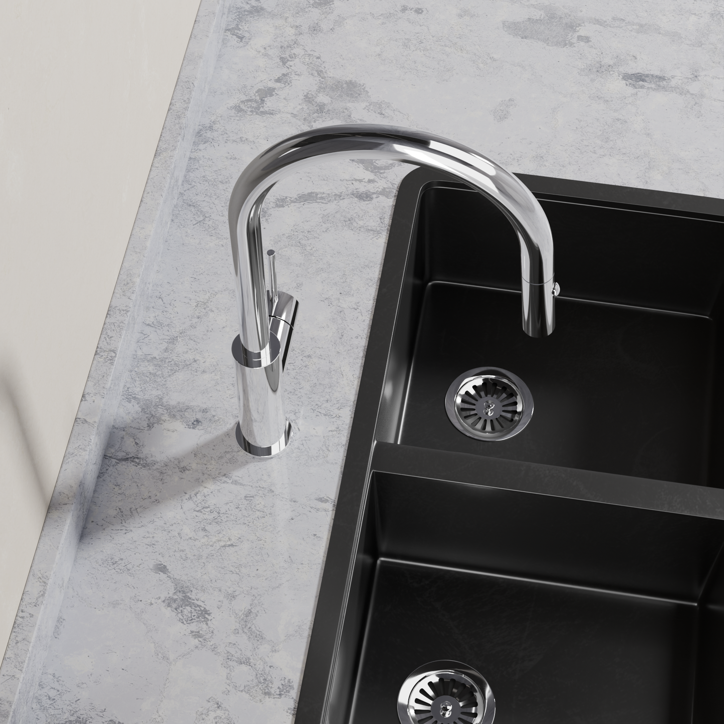 Ovia Milan Pull-Out Kitchen Mixer in Chrome (4/5)