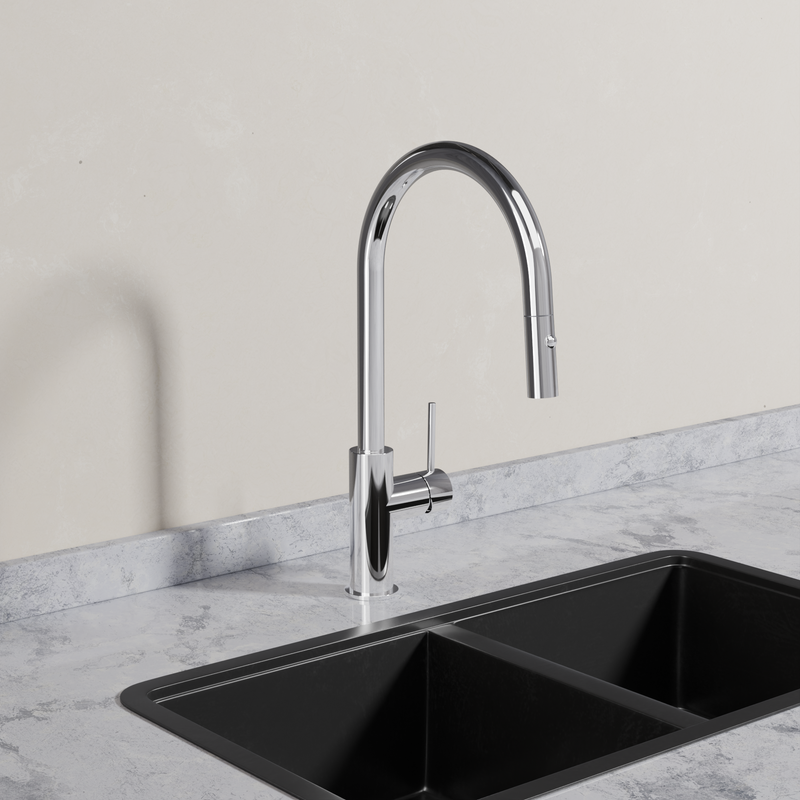 Ovia Milan Pull-Out Kitchen Mixer in Chrome (5/5)
