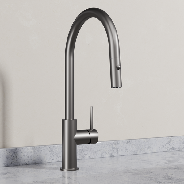 Ovia Milan Pull Out Kitchen Mixer Gun Metal